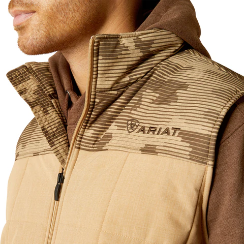 Ariat Mens Crius Insulated Vest (10052815) Cornstalk Heather - Image 4