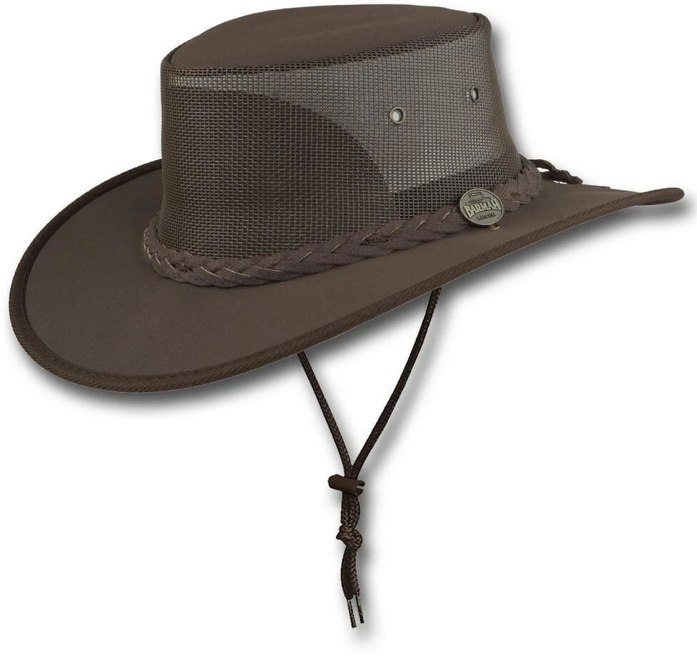 Barmah Canvas Drover Hat (1057BR) Brown - Image 4