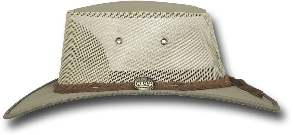 Barmah Canvas Drover Hat (1057KH) Khaki - Image 3