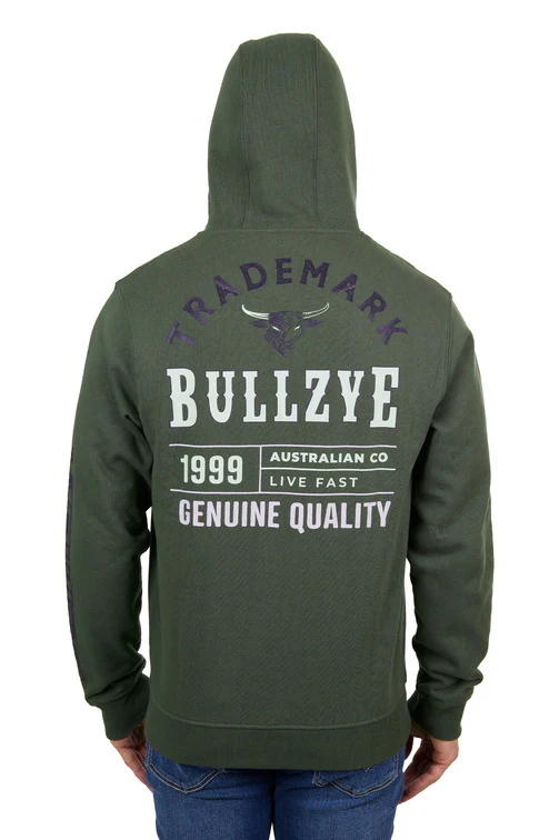 Bullzye Mens Dan Zip Up Hoodie (B4W1710356) Green [SD] - Image 3
