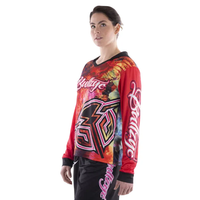 Bullzye Womens Blotch Hooded L/S Fishing Tee (B2S2501227) Red [SD] - Image 3