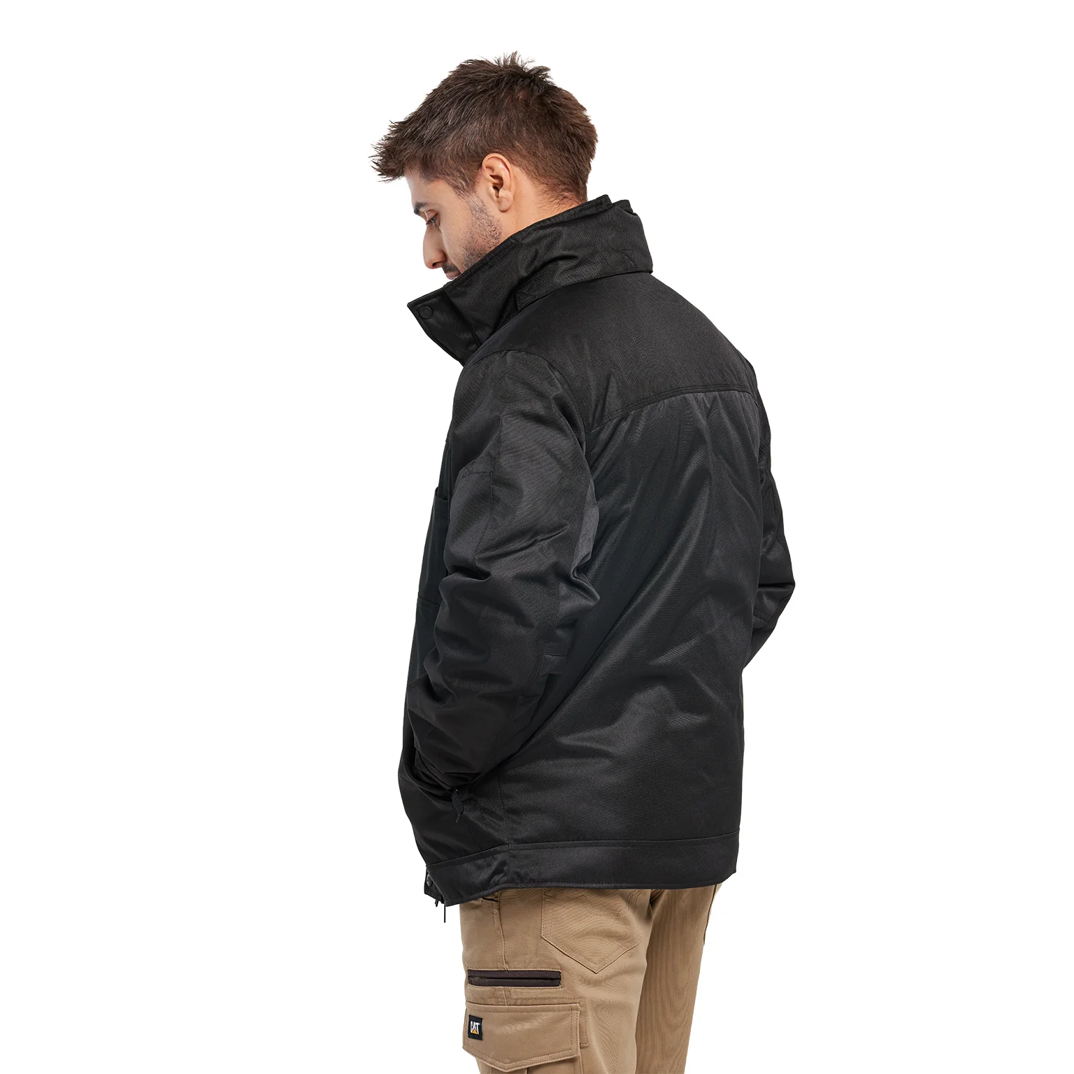 CAT Mens Insulated Twill Jacket (1313004) Black - Image 4