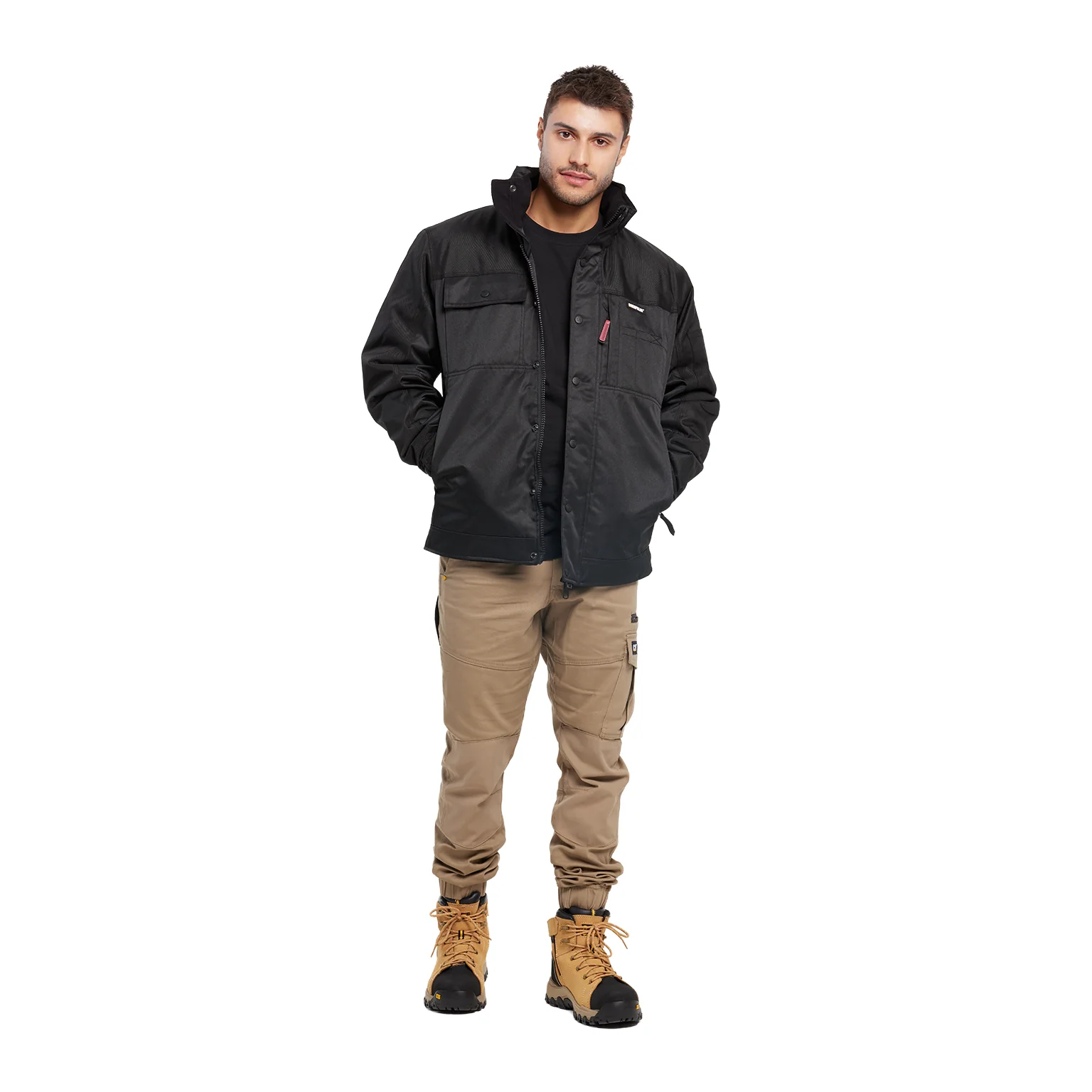 CAT Mens Insulated Twill Jacket (1313004) Black - Image 5