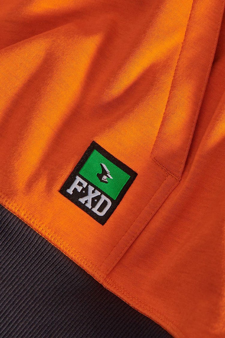 FXD Mens WF-1 Bonded Membrane Fleece Hi Vis Hoodie (FX01903500) Orange - Image 6