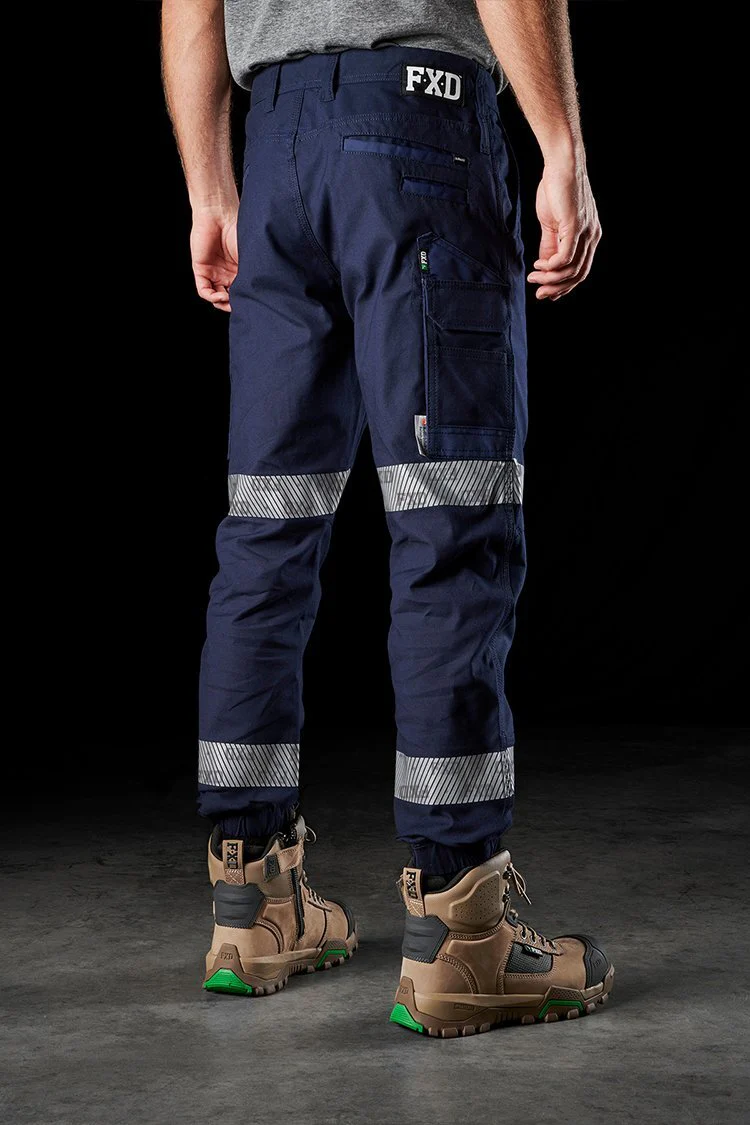 FXD Mens WP-4T Reflective Cuffed Work Pants (FX02106017) Navy - Image 3