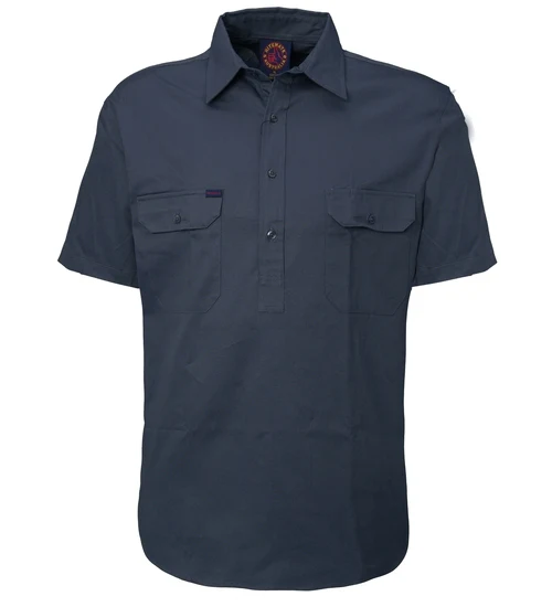 Ritemate Mens Closed Front Heavy Weight S/S Work Shirt (RM100CFS) Bottle - Image 3