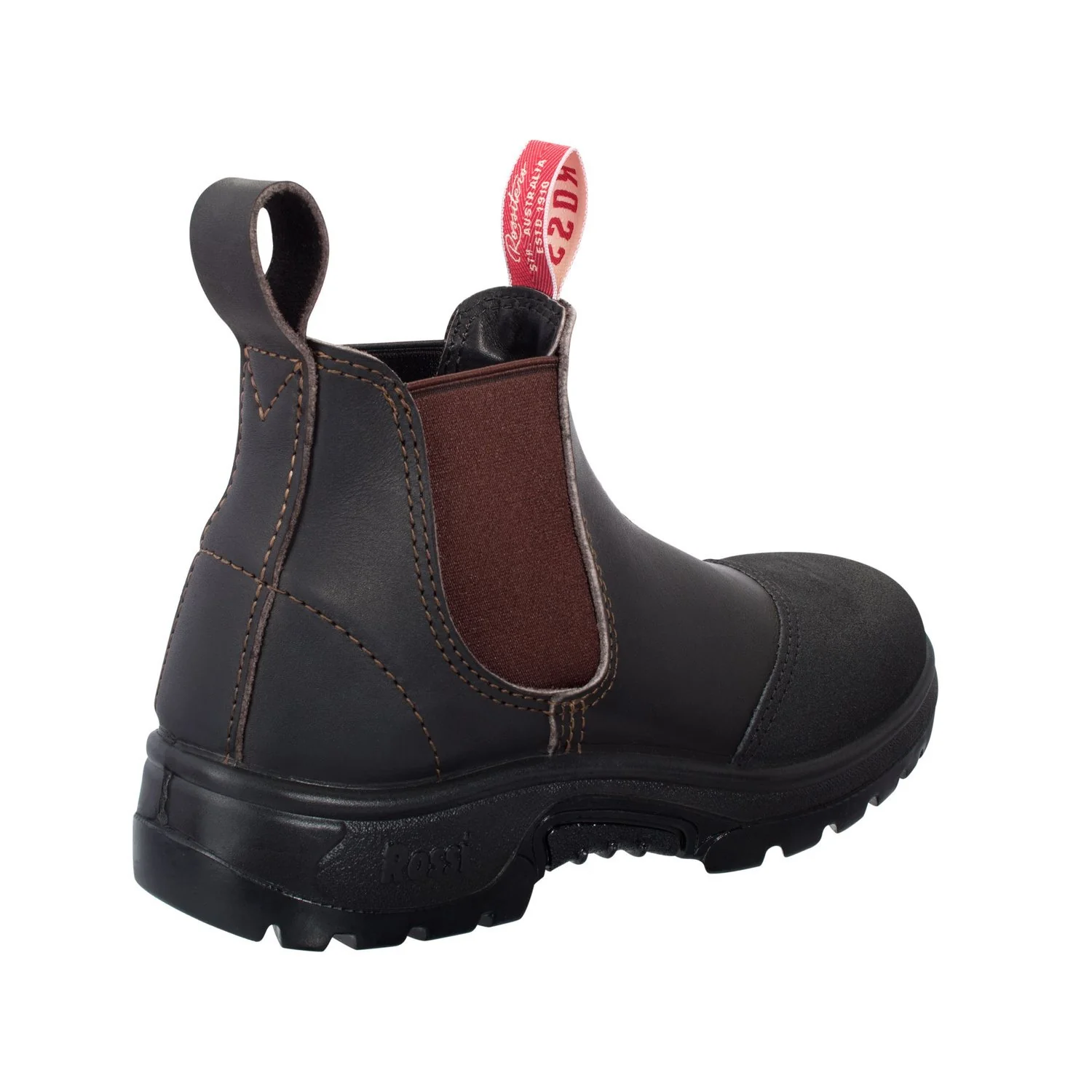 Rossi Mens Hercules Elastic Sided Safety Boots (795) Claret - Image 3