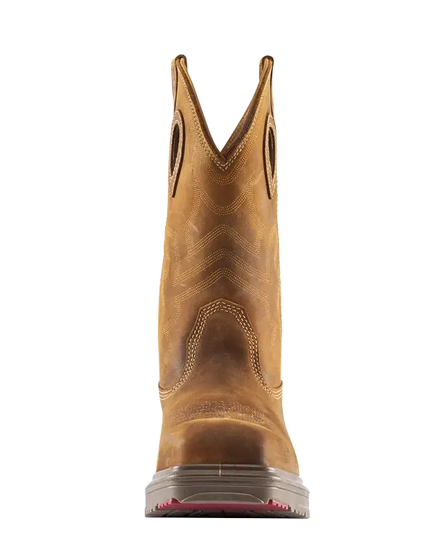 Steel Blue Mens Blue Heeler Soft Square Toe Western Boots (810945) Distressed Brown - Image 5